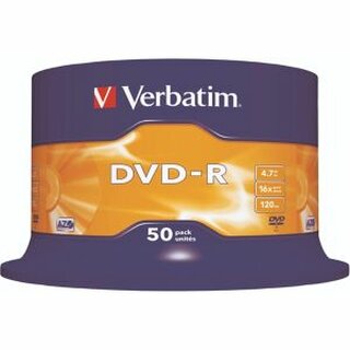 Verbatim DVD-R Spindel 16x 4,7GB 50 Stck