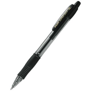 Kugelschreiber Pilot 2030 BPGP-10R-M Super Grip, Strichstrke: 0,4mm, schwarz