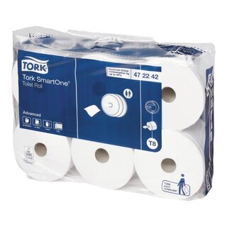 Toilettenpapier Tork 472242 Smartone, 2-lagig, weiß, 6 Stück