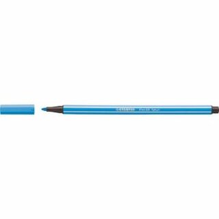 STABILO Faserschreiber Pen 68/031, Einweg, farbintensiv, M / 1 mm, neonblau
