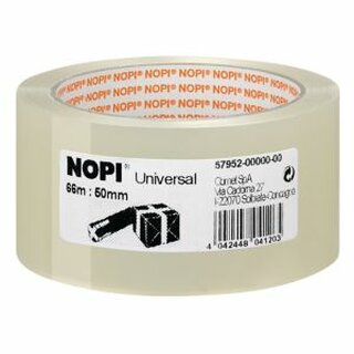 NOPI Packband Universal 57952, 50 mm x 66 m, farblos, transparent