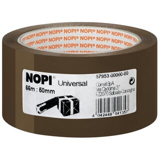 NOPI Packband Universal 57953, 50 mm x 66 m, braun