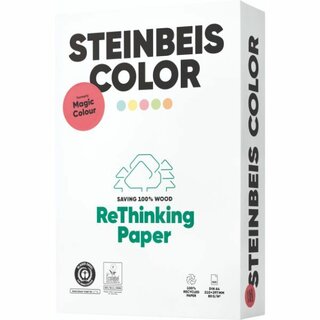 Kopierpapier Steinbeis Color, recycelt, A4, 80g, pastellgelb, 500 Blatt