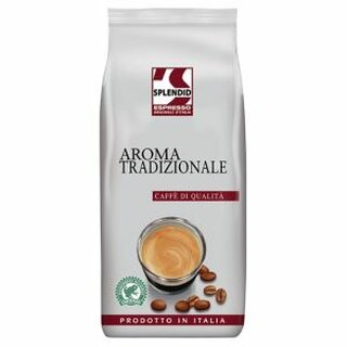 Espresso Splendid 605287, Qualitätsespresso Aroma Tradizionale, Bohne, 1000g