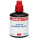 Nachflltusche edding T100, Inhalt: 100ml, rot