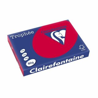 Farbpapier Trophee A3 - 80g - kirschrot - 500 Blatt