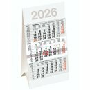 Bhner Tischkalender M3TK, 3 Monate / 1 Seite, 9,6 x 18,5...