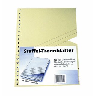 Staffeltrennblätter Richter 200g chamois 100 Stück.