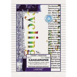 Kanzleipapier Landre 432000003, Recycling, A3/A4,...