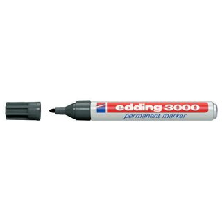 Permanentmarker edding 3000, Rundspitze, Strichstärke:...