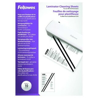 Fellowes Reinigungsbl�tter f�r Laminierger�te 5320604, A4, 10 St�ck
