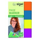 Haftmarker Sigel HN614, 4-farbig, 50 x 80mm, sortiert, 4...