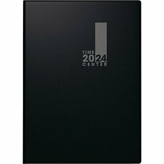 Brunnen Taschenkalender 1072856906 Timecenter, 1W/2S, A6, schwarz, 2026