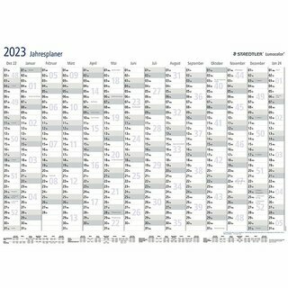 Staedtler Plakatkalender 641 Lumocolor,12 Monate, abwischbar, 84 x 60cm, 2026