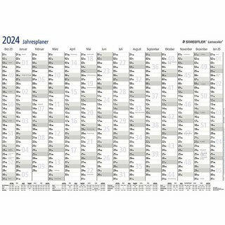 Staedtler Plakatkalender 641 Lumocolor,12 Monate, abwischbar, 84 x 60cm, 2026