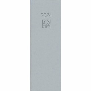 Zettler Tischkalender 808 UWS, 1T/1S, Vormerkbuch, 10,5x29,7 cm, anthrazit, 2026