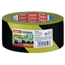 Warnband Tesa 58133, 50mm x 66m, PP, gelb/schwarz
