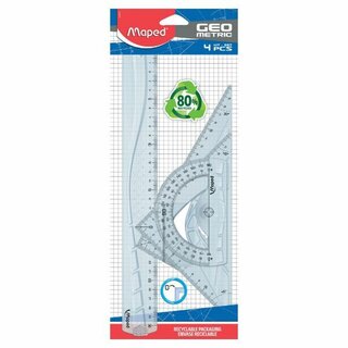 Geometrie-Set Maped 242767, 4-teilig, transparent