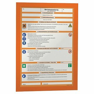 Inforahmen Durable 4872, Duraframe, A4, selbstklebend, orange, 2 St�ck