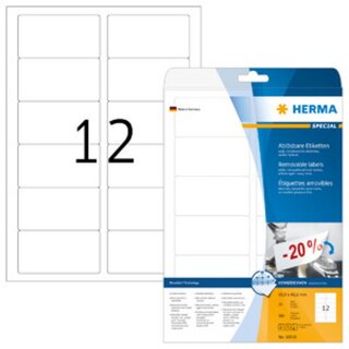 Etiketten Herma 10010 Movables, 88,9 x 46,6mm (LxB), ablsbar, wei, 300 Stck