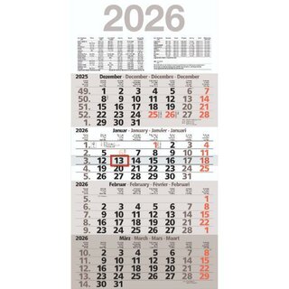Bühner 4-Monatskalender MEGA FOUR M4MF, 4M/1S, 30x59cm,...