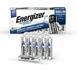 Batterie Energizer 634353, Micro, FR03/AAA, 1,5 Volt, Ultimate Lithium, 10 Stck