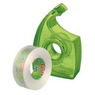 Handabroller Tesa EasyCut grn + 1 Rolle Klebefilm Eco + Clear 19mm x 33m