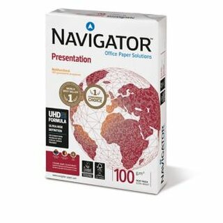 Kopierpapier Navigator Presentation, A4, 100g, wei, 500 Blatt