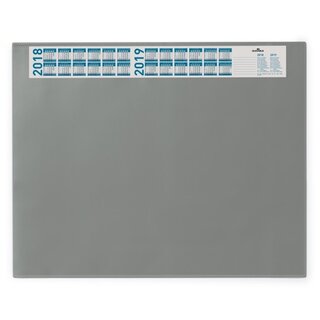 Schreibunterlage Durable 7204, 65 x 52cm, mit Vollsichtfolie, grau