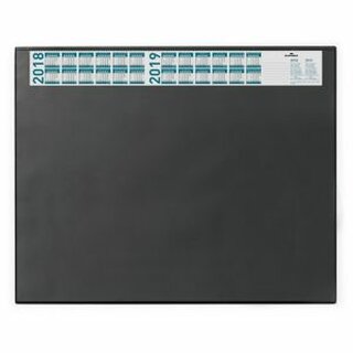 Schreibunterlage Durable 7204, 65 x 52cm, mit Vollsichtfolie, schwarz