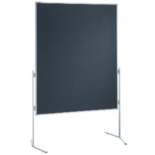 Moderationswand Franken ECO-UMTF12R, Mae: 150 x 120cm, Filz, mit Rollen, grau