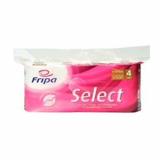 Toilettenpapier Fripa Select, 4-lagig, 160 Blatt, wei, 8 Stck