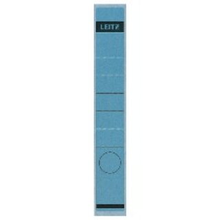 Rückenschilder Leitz 1648, lang / schmal, blau, 10 Stück