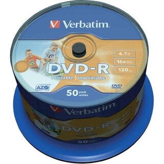 DVD-R Verbatim 43533, 4,7GB, Schreibgeschwindigkeit: 16x, Spindel, 50 Stck