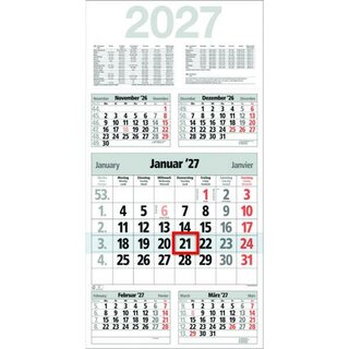 B�hner 5-Monatskalender TAKE FIVE M5TF, 5M/1S, 30 x 59 cm, 2027