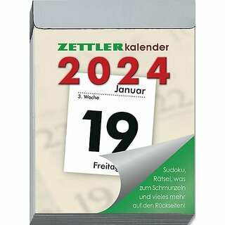 Zettler Abrei�kalender 302, 1T/1S, R�ckseite bedruckt, 5,5 x 7,4cm, 2027