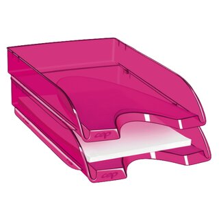 Briefkorb CEP 2112479 Pro Happy, stapelbar, 260x345x64mm, transluzent pink