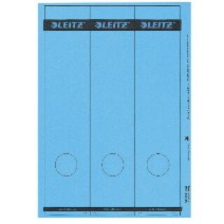 Rückenschilder Leitz 1687, lang / breit, blau, 75 Stück
