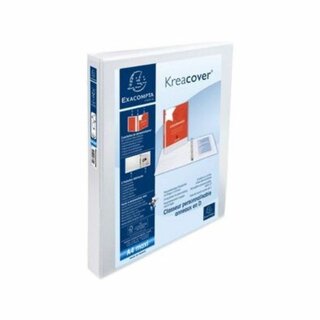 Ringbuch Exacompta 51846E, Kreacover, DIN A4+, 4-Ring, 25 mm, wei�