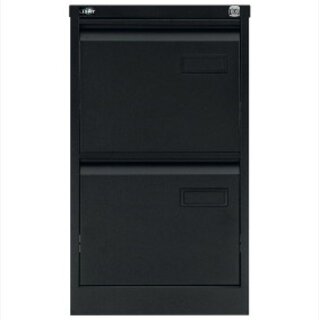 Hängeregistraturschrank Bisley, 2 Schübe, einbahnig, schwarz