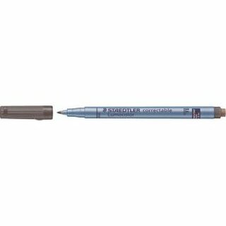 STAEDTLER OH-Stift Lumocolorcorrectable 305 F-9, 0,6 mm, Schreibfarbe: schwarz