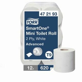 Toilettenpapier Tork 472193 Mini Smartone, 2-lagig, wei, 6 Stck