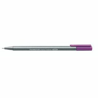 STAEDTLER Fineliner triplus 334-6, mit Kappe, 0,3 mm, Schreibfarbe: violett