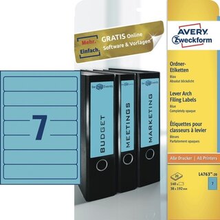 Rückenschild ultragrip, sk, schm./kurz, 38x192mm, blau