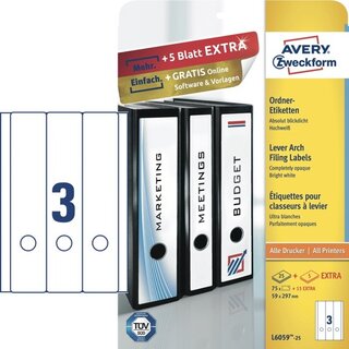 Ordner-Etiketten Avery Zweckform L6059, lang / breit,...