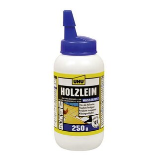 Holzleim UHU 48585, Wasserfest, 250g-Flasche