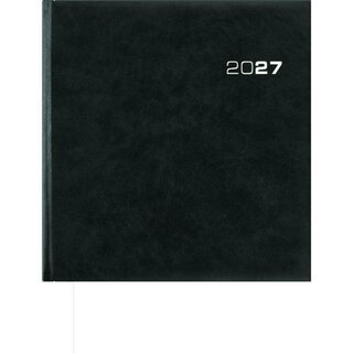 Zettler Buchkalender 786 Sekret�r, 1W/2S, 20 x 21cm, Hardcover, anthrazit, 2027