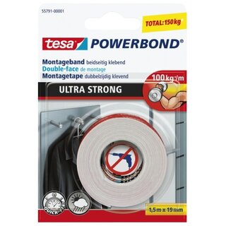 Doppelklebeband Tesa Powerbond 55791, 19mm x 1,5m