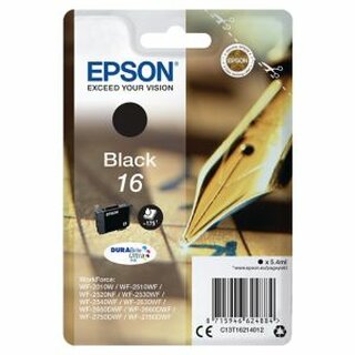 Tintenpatrone Epson T162140, Reichweite: 175 Seiten, schwarz