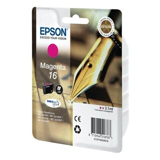 Tintenpatrone Epson T162340, Reichweite: 165 Seiten, magenta